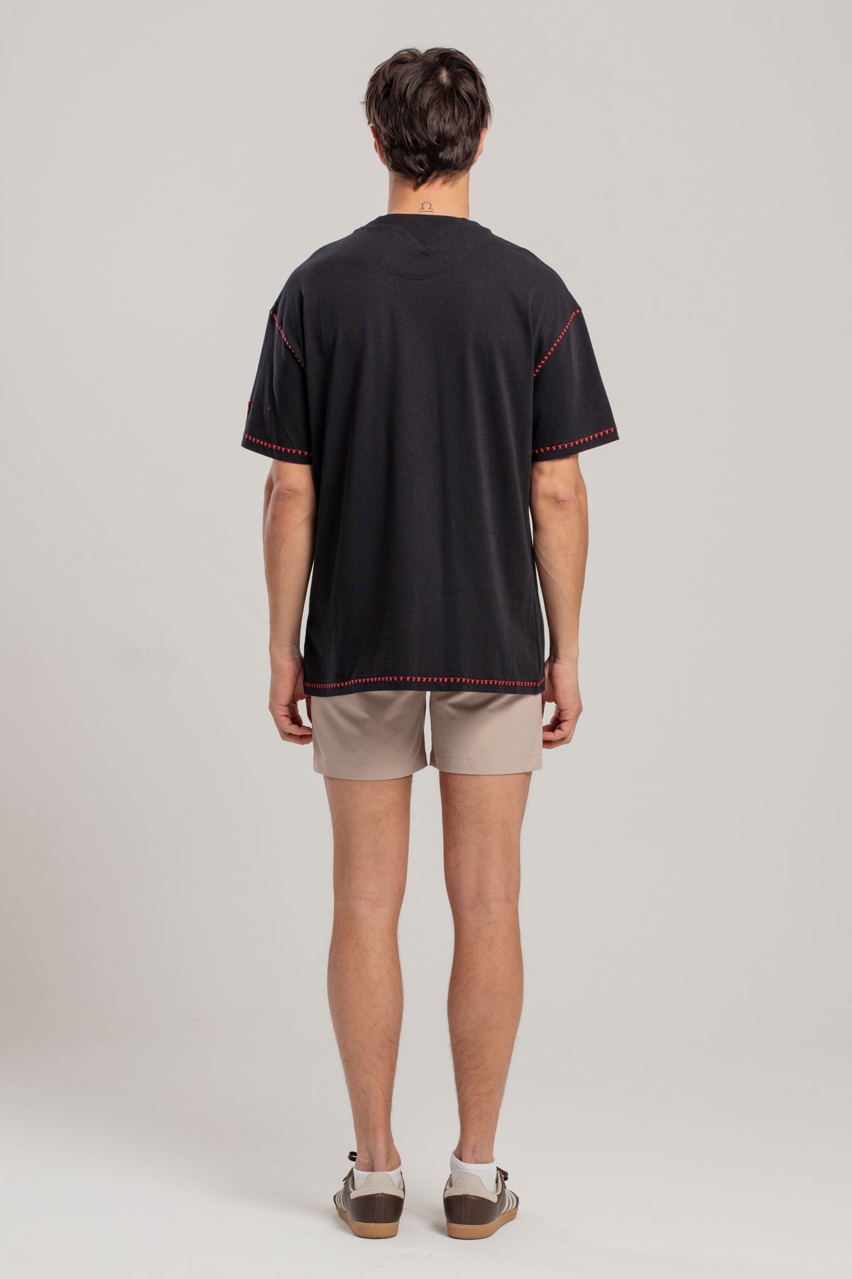 Pure Cotton Free Heaven Crochet Men T-Shirt - Jet Black