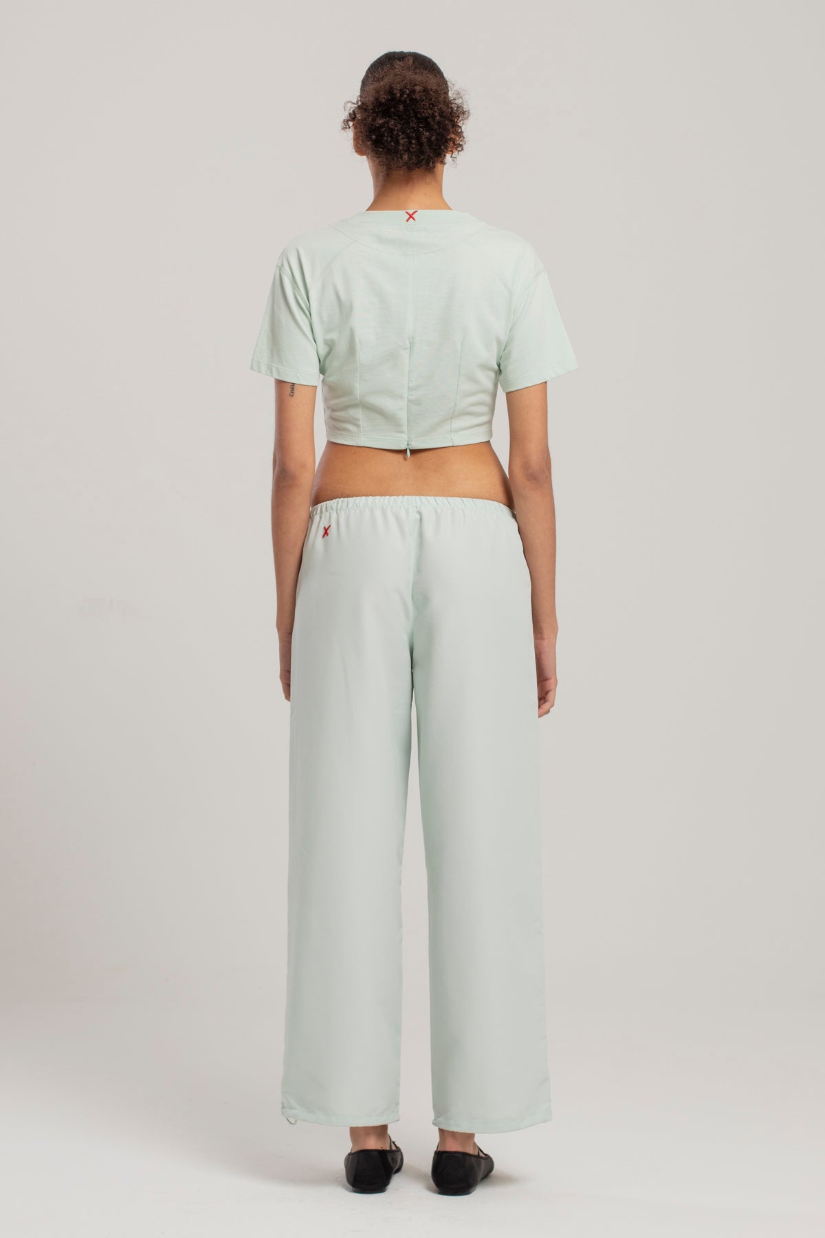 Pure Cotton Free Heaven Crop Tshirt - Surf Spray