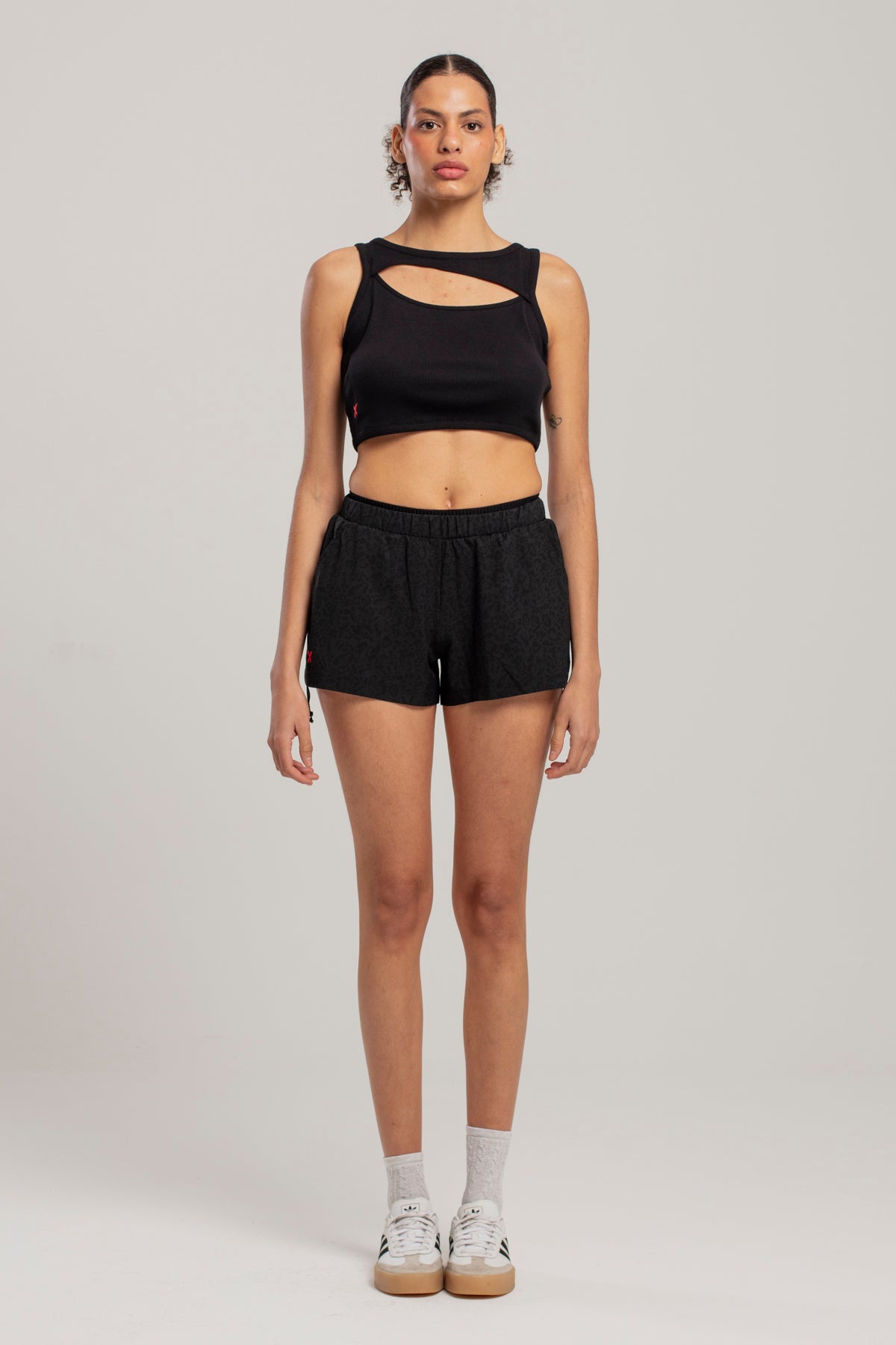 Free Heaven Leopard Track Suit Pant - Black