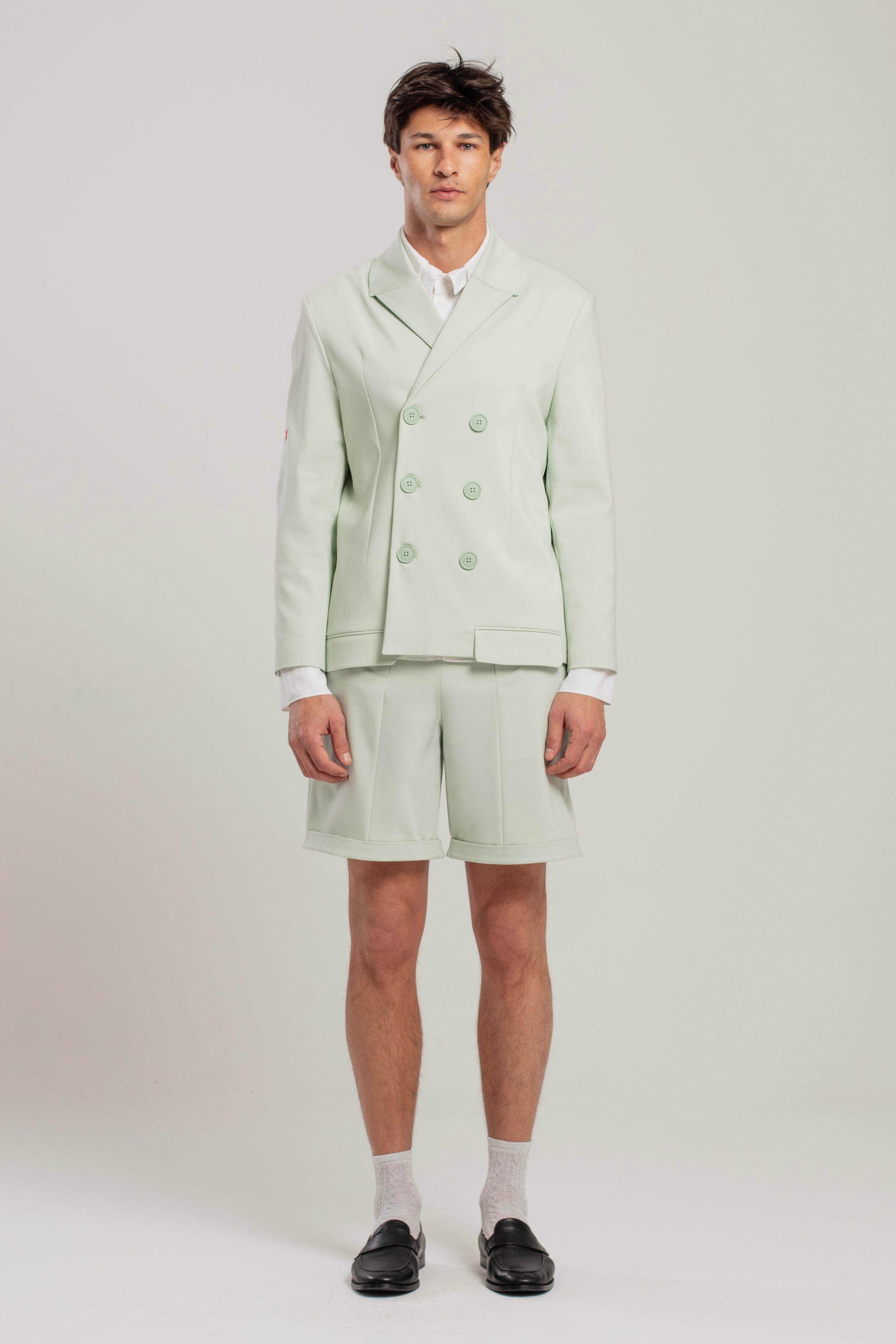 Cotton Free Heaven Casual Two Zipped Shorts - Surf Spray