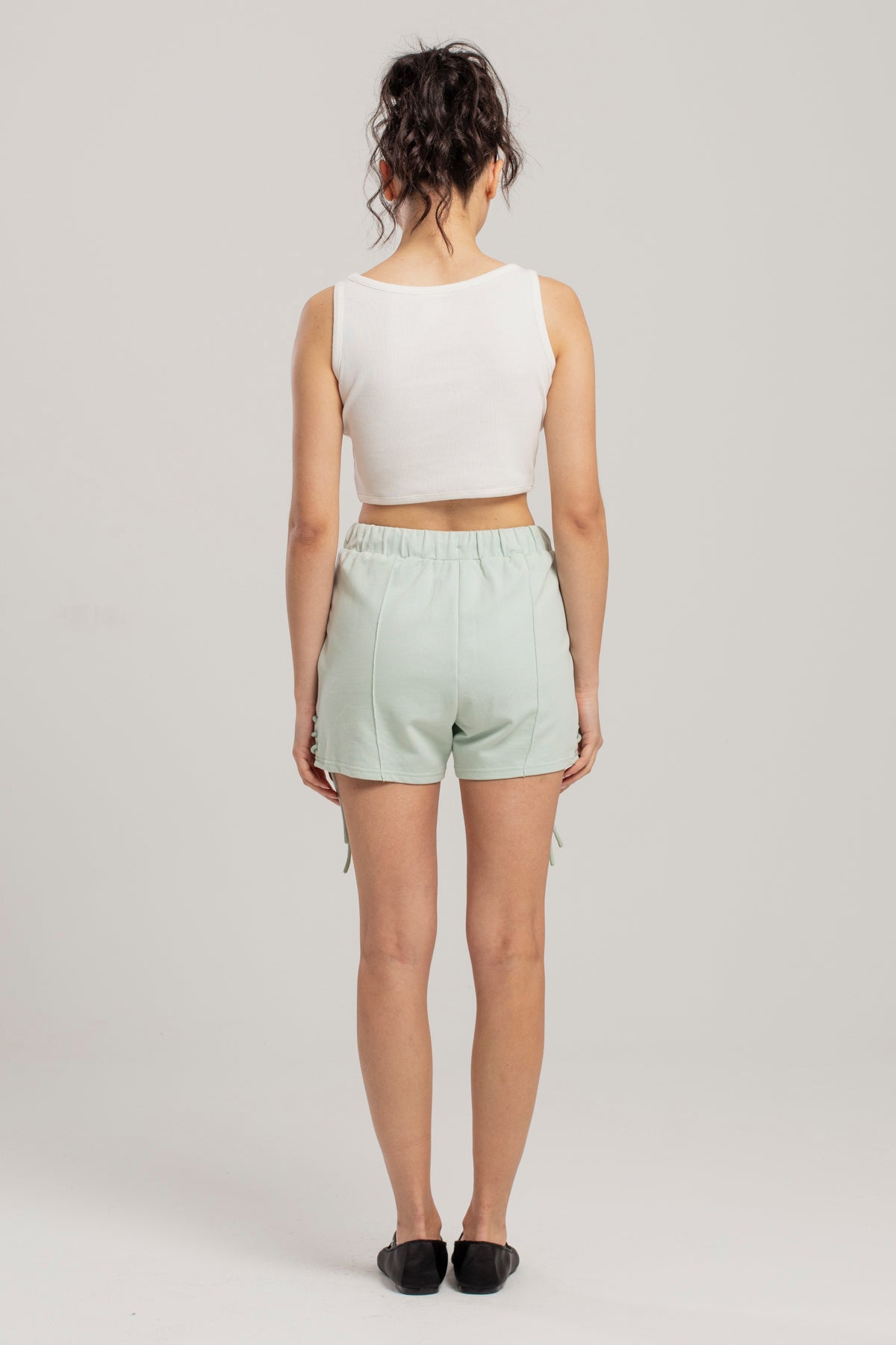 Pure Cotton Free Heaven Cord Women Shorts - Surf Spray