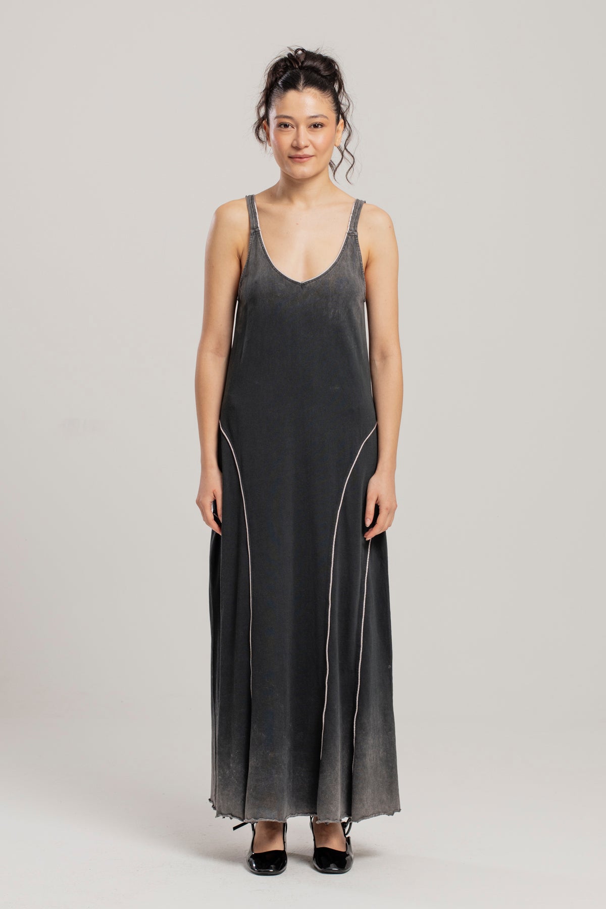 acid wash maxi dress Womens Yours Curve Grey Limited Mystic Acid Wash Maxi Dress US 14