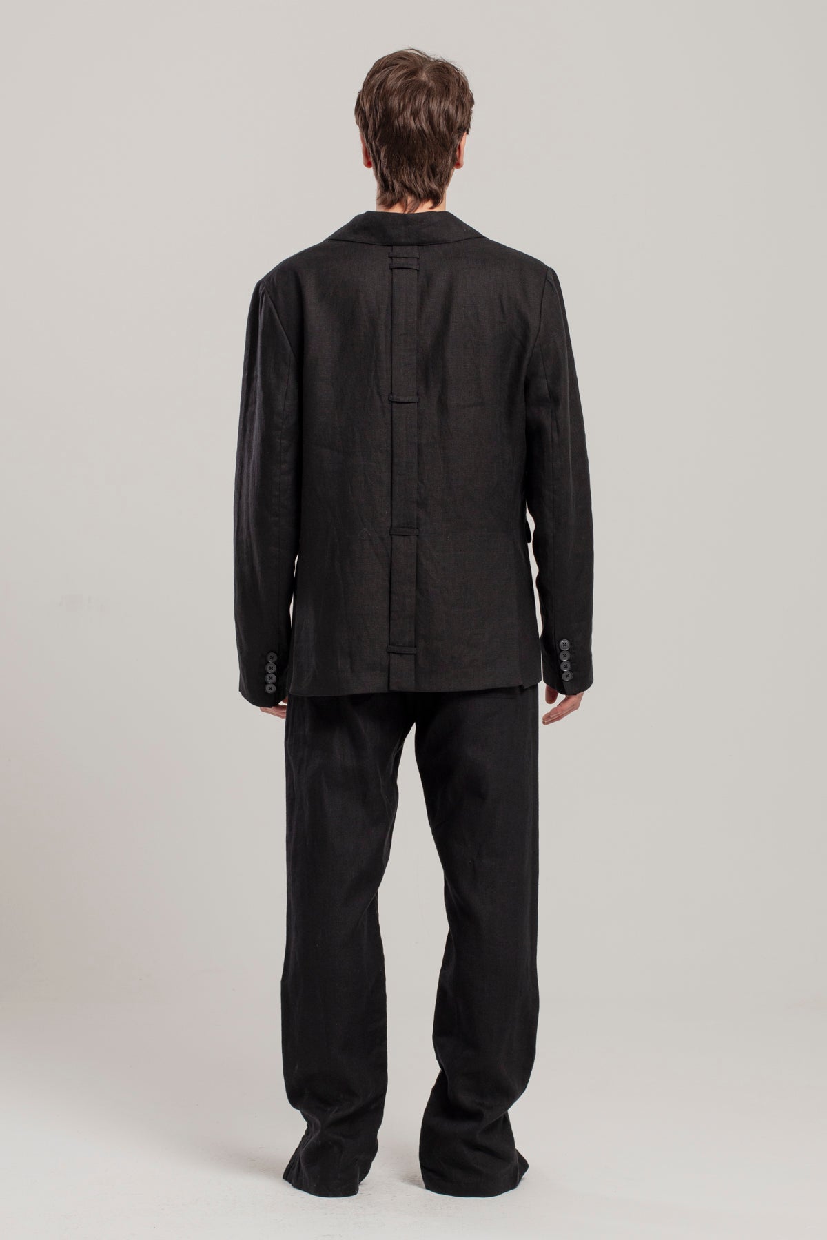 Pure Linen Free Heaven Linen Suit Blazer - Jet Black