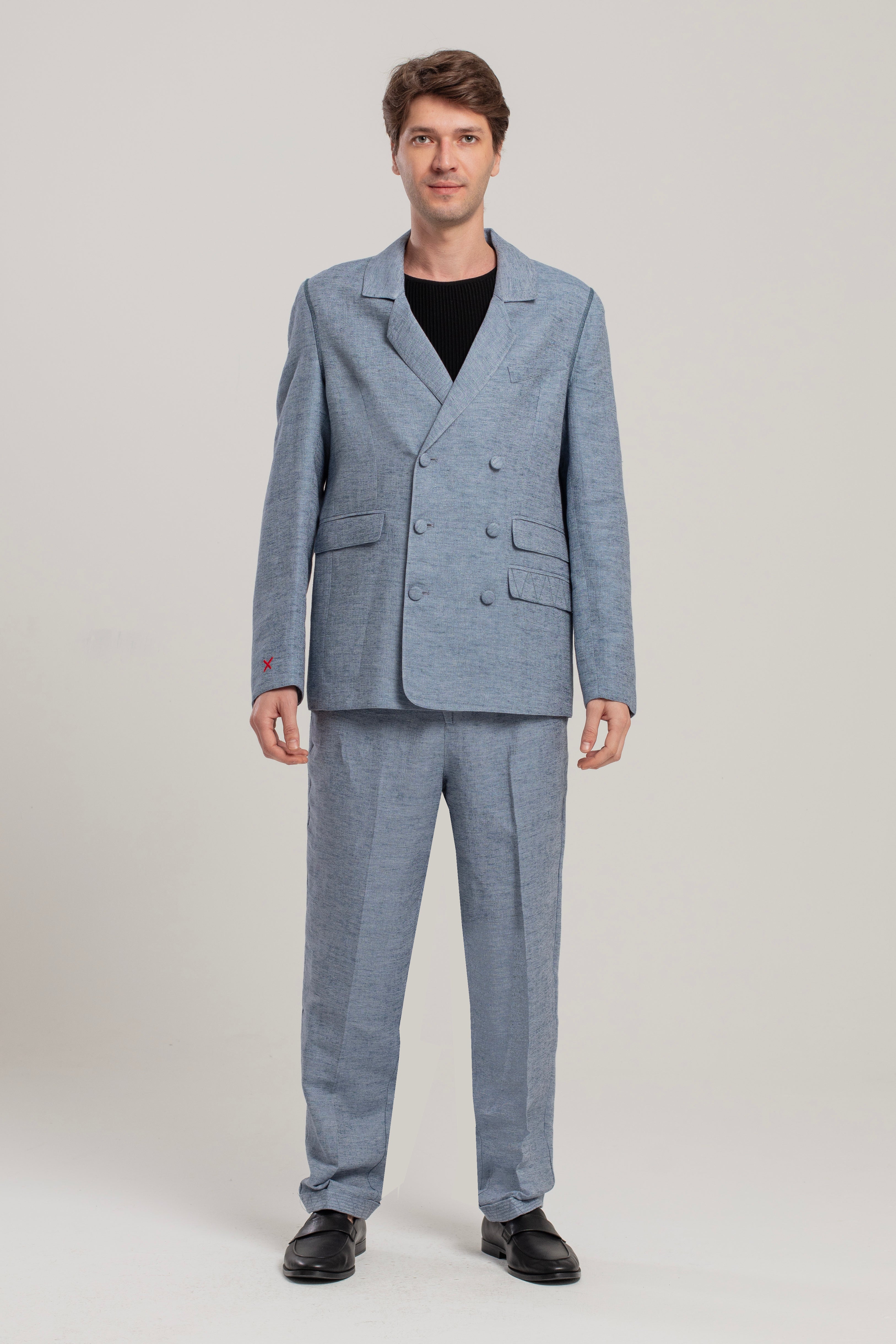 Free Heaven Linen Casual Pant - Coronet Blue