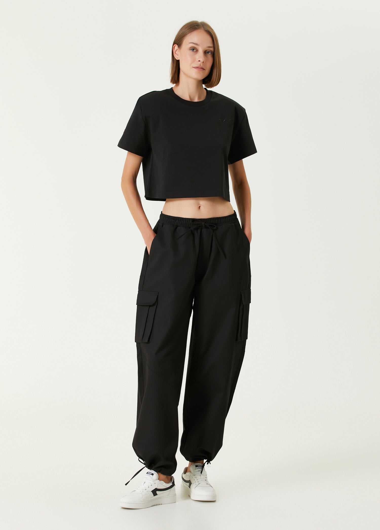 COTTON BLEND YOUR *ITCH CARGO PANT - BLACK
