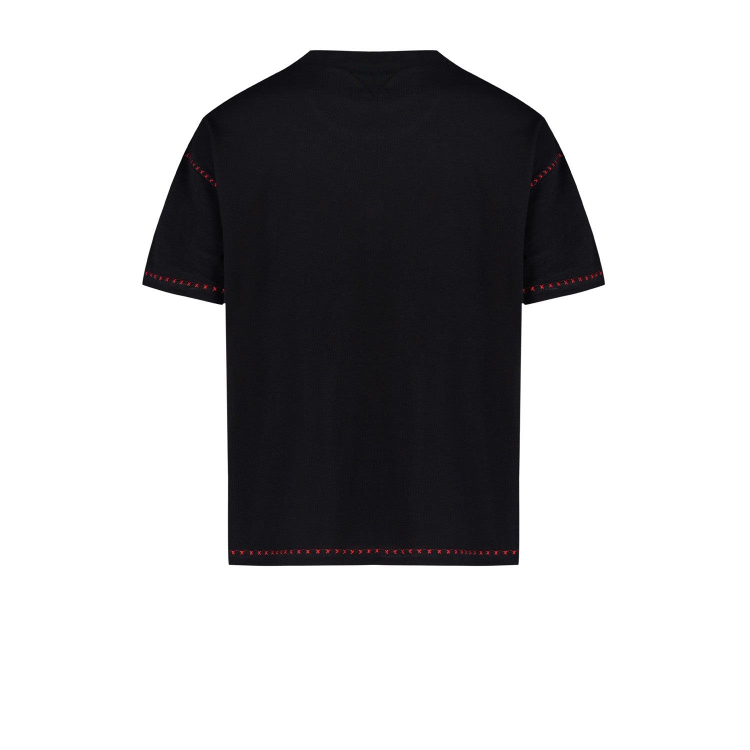 Pure Cotton Free Heaven Crochet Men T-Shirt - Jet Black