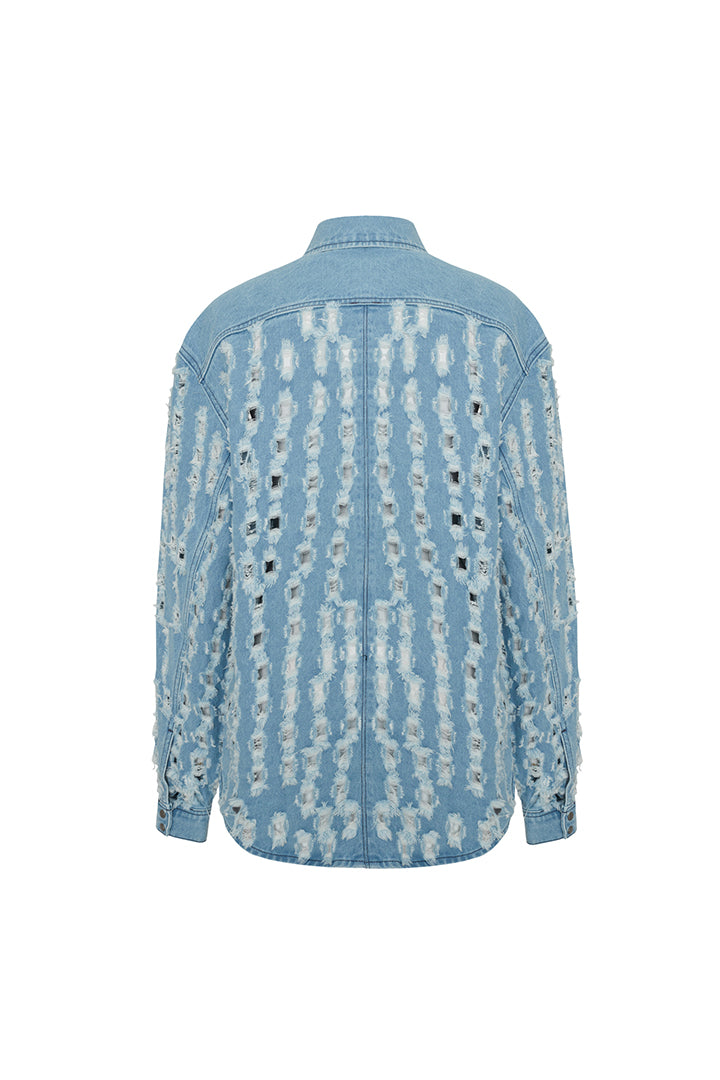 Perforated Denim Shirt