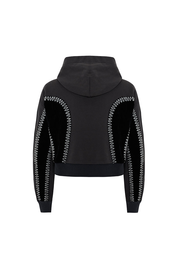 Cotton Panelled Hoodie  Women