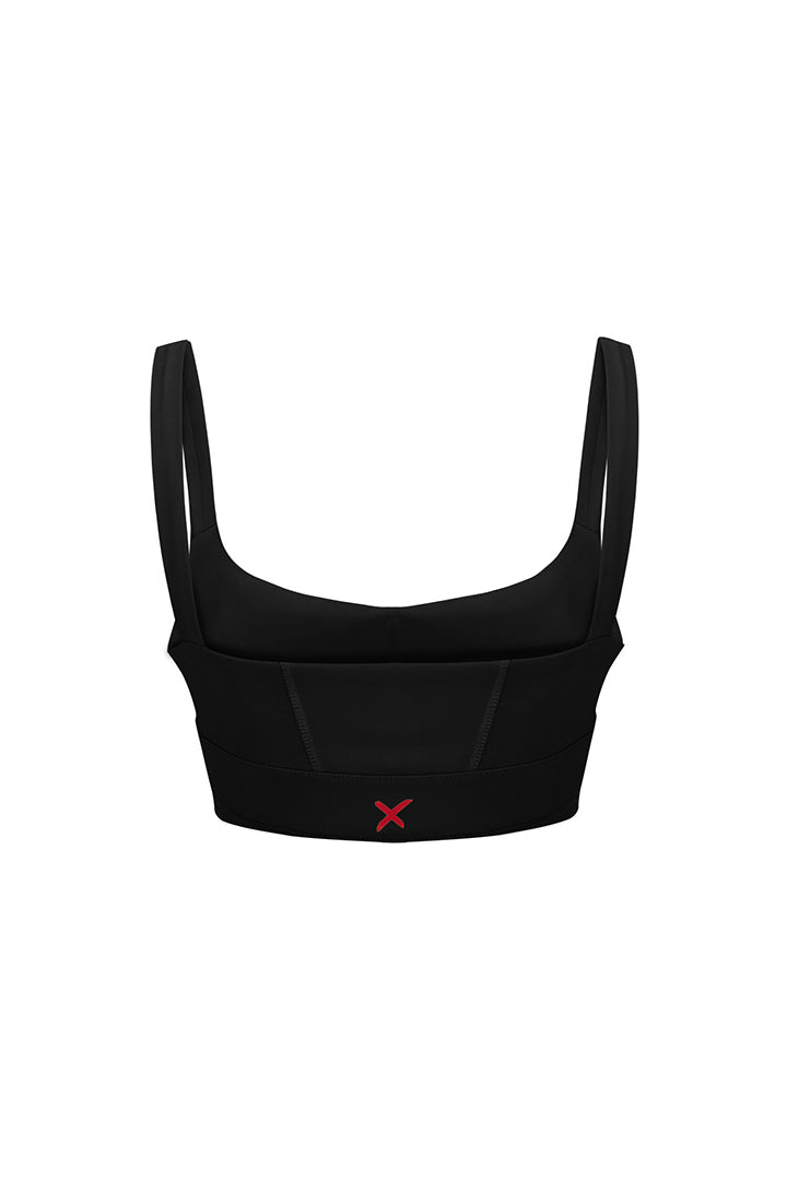 Bra With Stitch Detail - Black